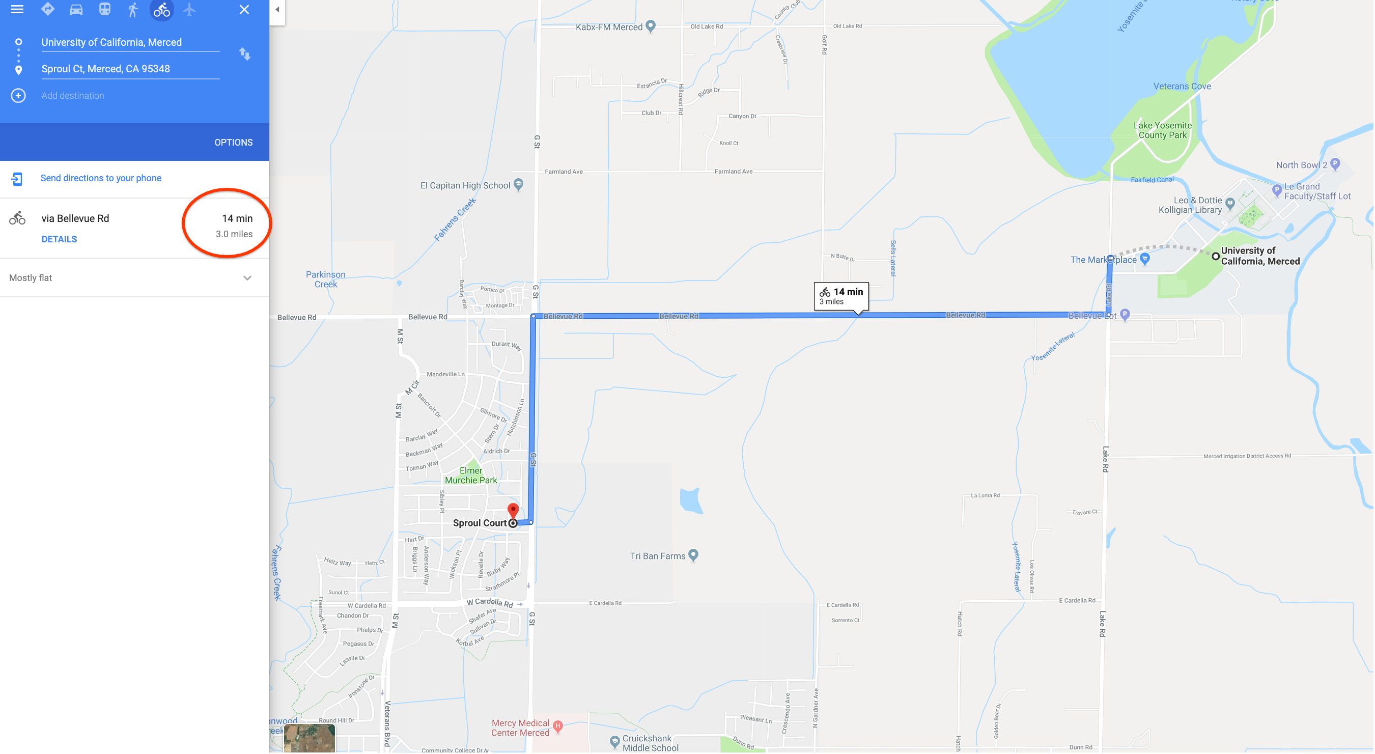 bike route to school